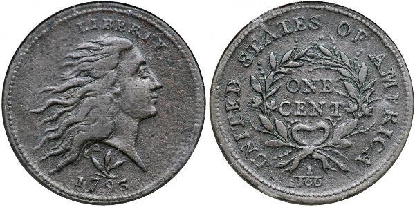 1 Цент США (1776 - ) Медь 