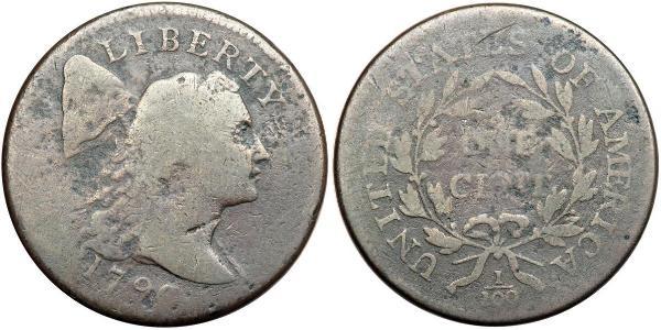 1 Цент США (1776 - ) Медь 