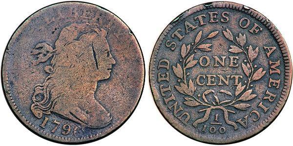 1 Цент США (1776 - ) Медь 