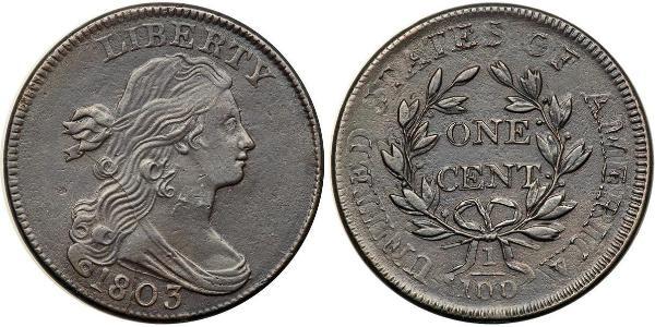 1 Цент США (1776 - ) Медь 