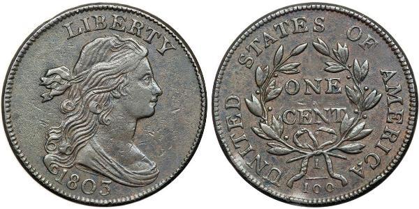 1 Цент США (1776 - ) Медь 