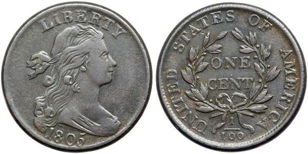 1 Цент США (1776 - ) Медь 