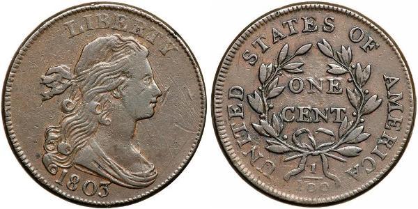 1 Цент США (1776 - ) Медь 