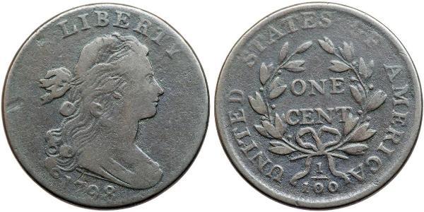 1 Цент США (1776 - ) Медь 