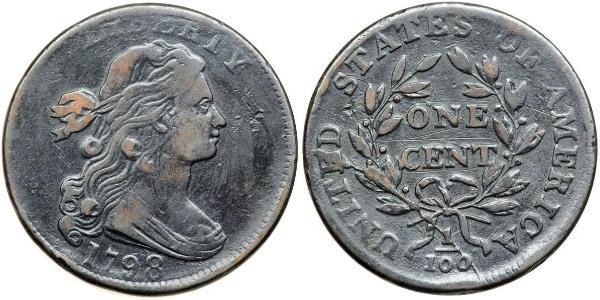 1 Цент США (1776 - ) Медь 
