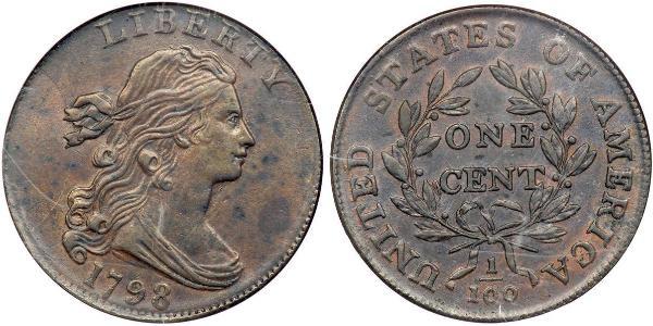 1 Цент США (1776 - ) Медь 
