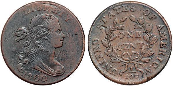 1 Цент США (1776 - ) Медь 