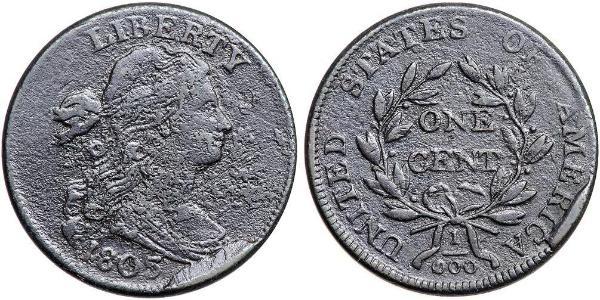 1 Цент США (1776 - ) Медь 