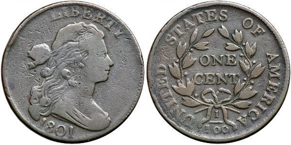 1 Цент США (1776 - ) Медь 
