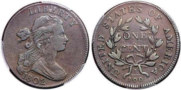 1 Цент США (1776 - ) Медь 