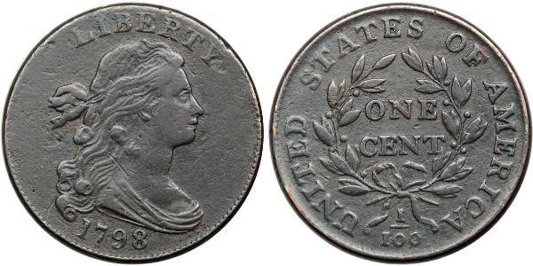 1 Цент США (1776 - ) Медь 