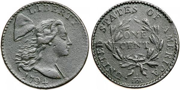 1 Цент США (1776 - ) Медь 