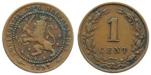1 Цент Королівство Нідерланди (1815 - ) Мідь 