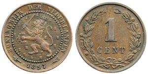1 Цент Королівство Нідерланди (1815 - ) Мідь 