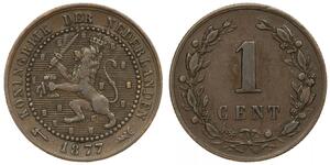 1 Цент Королівство Нідерланди (1815 - ) Мідь 