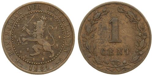 1 Цент Королівство Нідерланди (1815 - ) Мідь 