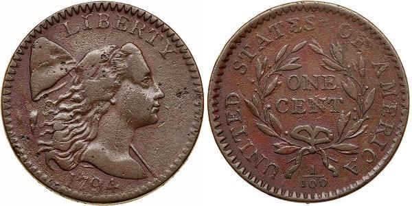 1 Цент США (1776 - ) Мідь 