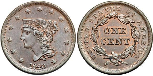 1 Цент США (1776 - ) Мідь 