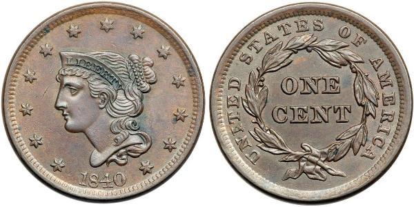 1 Цент США (1776 - ) Мідь 