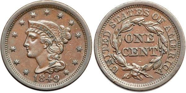 1 Цент США (1776 - ) Мідь 