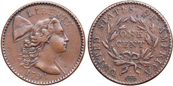 1 Цент США (1776 - ) Мідь 