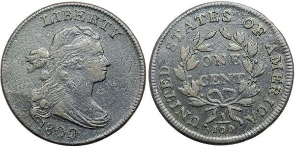 1 Цент США (1776 - ) Мідь 
