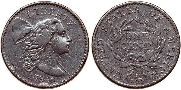 1 Цент США (1776 - ) Мідь 