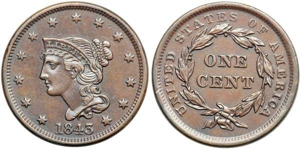 1 Цент США (1776 - ) Мідь 