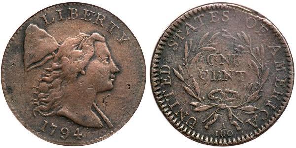 1 Цент США (1776 - ) Мідь 