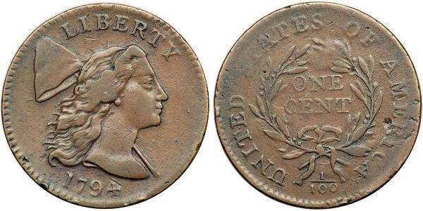 1 Цент США (1776 - ) Мідь 