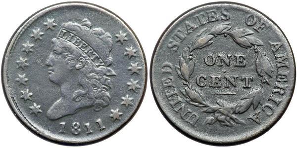 1 Цент США (1776 - ) Мідь 