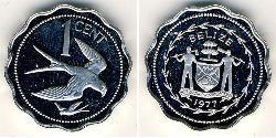 1 Цент Беліз (1981 - ) Нікель/Мідь 
