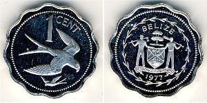 1 Цент Беліз (1981 - ) Нікель/Мідь 