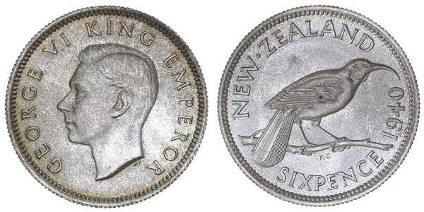 1 Шестипенсовик Нова Зеландія  Георг VI (1895-1952)