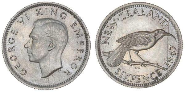 1 Шестипенсовик Нова Зеландія  Георг VI (1895-1952)