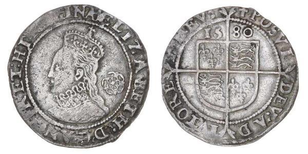 1 Шестипенсовик Королевство Англия (927-1649,1660-1707) Серебро Елизавета I (1533-1603)
