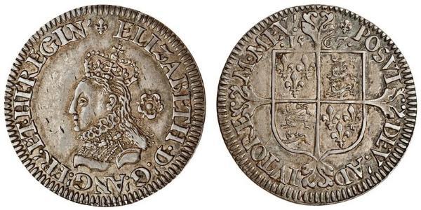 1 Шестипенсовик Королевство Англия (927-1649,1660-1707) Серебро Елизавета I (1533-1603)