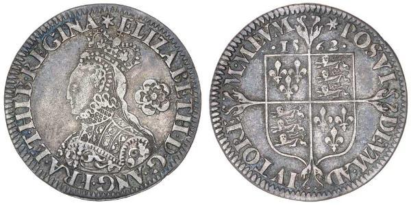 1 Шестипенсовик Королевство Англия (927-1649,1660-1707) Серебро Елизавета I (1533-1603)