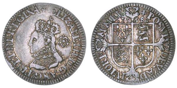 1 Шестипенсовик Королевство Англия (927-1649,1660-1707) Серебро Елизавета I (1533-1603)