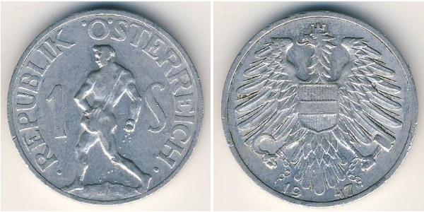 1 Шиллинг Оккупированная Австрия (1945-1955) Алюминий 