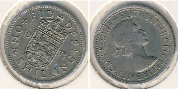 1 Шиллинг Великобритания (1922-) Никель/Медь Елизавета II (1926-2022)