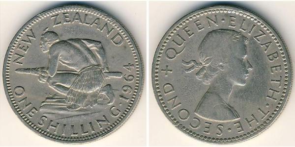 1 Шиллинг Новая Зеландия Никель/Медь Елизавета II (1926-2022)