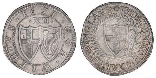 1 Шиллинг Английская республика (1649-1660) Серебро 