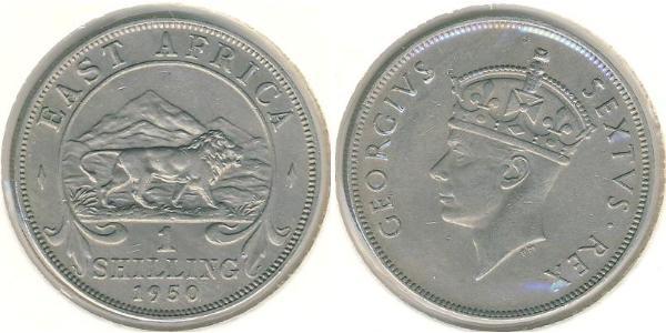 1 Шиллинг Восточная Африка Серебро Георг VI (1895-1952)