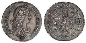 1 Шиллинг Королевство Англия (927-1649,1660-1707) Серебро Карл II (1630-1685)
