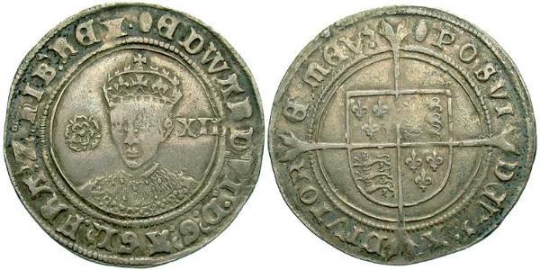 1 Шиллинг Королевство Англия (927-1649,1660-1707) Серебро Эдуард VI  (1537-1553)