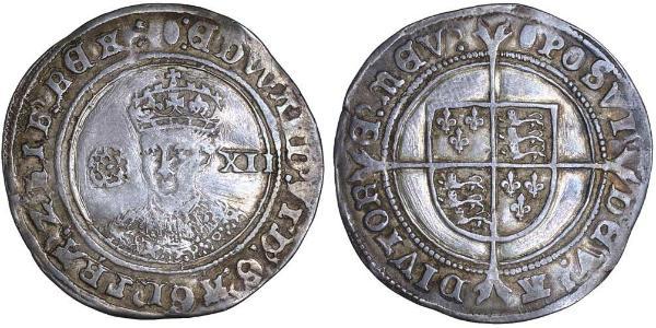 1 Шиллинг Королевство Англия (927-1649,1660-1707) Серебро Эдуард VI  (1537-1553)