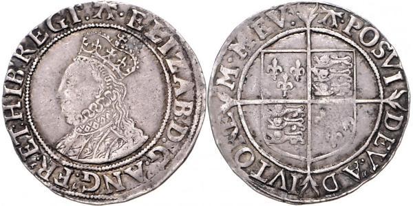 1 Шиллинг Королевство Англия (927-1649,1660-1707) Серебро Елизавета I (1533-1603)