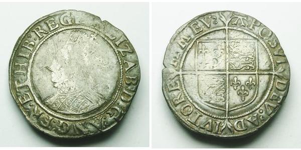1 Шиллинг Королевство Англия (927-1649,1660-1707) Серебро Елизавета I (1533-1603)
