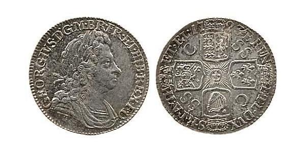 1 Шиллинг Королевство Великобритания (1707-1801) Серебро Георг I (1660-1727)